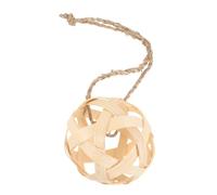 HIAKDOFT Hanging Bamboo Rabbit Feeder Ball for Small Pets Natural Chew and Food Dispenser Lightweight Cage Hanging Holder for Rabbits Hamsters and Guinea Pigs to Play and Eat