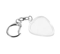 HIAKDOFT Heart Shaped Guitar Pick Case Keychain Transparent Plectrum Holder Portable Storage Box Fit for Standard Picks Musicians Accessories