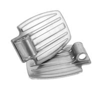 HIAKDOFT Heavy Duty Thickened Metal Wheelchair Footrest Replacement Widened Sturdy Footplates for Enhanced Support Easy Installation Foot Pedals for Patient Wheelchair Stability