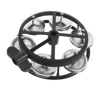 HIAKDOFT Hi Hat Tambourine with Mounting Eye Bolt for Drummers Single Row Loose Bell Rattle Handheld and Mountable Drum Set Accessory Compatible with Drum Kits for Versatile Percussion Use