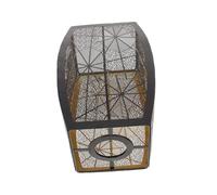 HIAKDOFT Intricate Hollow Metal Lampshade with Spider Web Pattern Vintage Iron Lamp Shade for Table and Ceiling Lights Easy to Install Decorative Light Cover for Indoor Home Ambiance