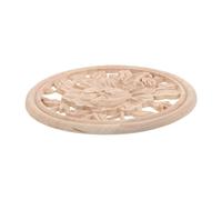 HIAKDOFT Intricate Hollow Relief Wooden Applique Carved Flower Decor for Furniture Walls Doors Cabinets Cupboards Dresser Mirror Unpainted Artisan Craftsmanship Wood Accent
