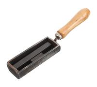 HIAKDOFT Iron Ingot Mold with Wooden Handle Strip Shape for Melting Gold Silver Metal Casting Iron Groove Design Portable Mini Refining Tool for Precise Metalwork