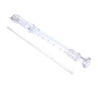 HIAKDOFT Key Abs Recorder Flute Instrument with Cleaning Stick and English User Guide for Beginners Transparent Wind Musical Instrument for Classroom and Band Use