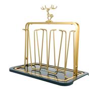 HIAKDOFT Kitchen Glass Cup Holder Storage Rack with Tray Breathable Ironwork Stand for Organized Kitchen Sturdy Design for Glass Cups Easy Access Storage