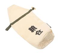 HIAKDOFT Large Capacity Canvas Rice Bag Leakproof Pouch for Outdoor Camping Lightweight Portable Storage for Grains and Beans in Steam Chestnut Color