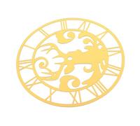 HIAKDOFT Large DIY Wall Clock with Acrylic Mirror Surface Silent Frameless Round Deer Design Easy to Install Wall Stickers for Living Room Bedroom Office Decoration
