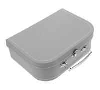 HIAKDOFT Large Gray Paper Suitcase Box with Lid 25x18x8.5cm, Lidded Jewelry Packaging Storage for Wedding and Trinkets, Novelty Wrapping Box