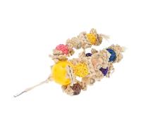 HIAKDOFT Large Hanging Bird Cage for Parrots and Birds Colorful Natural Wooden Chewing Shredding Multifunctional Relaxing Pet Accessory for Medium to Large Parakeets and Macaws