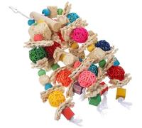 HIAKDOFT Large Wood Bird Parrot Chewing Swing for Cage Hanging Rest and Exercise Suitable for Parakeets Macaws Conures African Greys Enhances Activity Space and Exploration