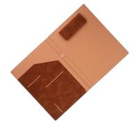 HIAKDOFT Leather Business Folder with Magnetic Closure Multifunctional Document Organizer Portfolio for Office and Interview Interlayer Storage for Papers and Contracts Brown Professional
