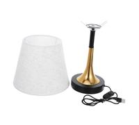HIAKDOFT LED Retro Bedside Lamp with Warm Eye Caring Glow Vintage Fabric Lampshade USB Button Soft Light for Bedroom Study Dorm Office Living Room Patio Classic American Style