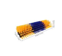HIAKDOFT Livestock Scratch Brush for Cows and Horses - Mountable Back Itch Scratcher with Sturdy Bristles, Yellow-Blue Color, Single Pack - Suitable for Farm Animal Grooming and Shedding