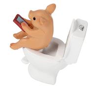 HIAKDOFT Lovely Resin Pig Ornament Handcrafted Cute Miniature Figurine for Home Tabletop Garden and Plant Pot Decoration Resin Material Adorable Piggy Figurine Gift