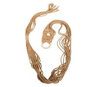 HIAKDOFT Macrame Guitar Hanger Wall Mount Nordic Minimalist Bohemian Style Brown Handcrafted Holder for Acoustic Electric Ukulele Decor