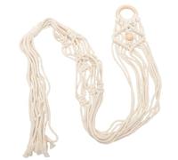 HIAKDOFT Macrame Wall Mount Hanger Cotton Rope Ukulele Rack and Guitar Holder for Acoustic Electric Guitars Bohemian Style Decorative Wall Hanging with Rustic Design for Home Storage and