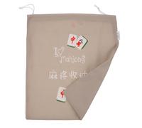 HIAKDOFT Mahjong Tiles Drawstring Storage Bag 16.5X14.8 Inch Oxford Cloth Organizer Pouch for Board Game Players and Travel