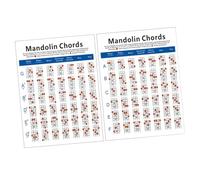 HIAKDOFT Mandolin Chord Chart Small Exercise Diagram for Beginners Copper Plate Paper Fingering Practice Guide Lightweight Portable Training Aid for Students and Teachers