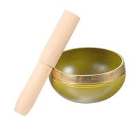 HIAKDOFT Meditation Metal Singing Bowl with Wooden Mallet Handcrafted Yoga Sound Bowl for Mindfulness Stress Relief Buddhist Decor Multipurpose Spiritual Tool