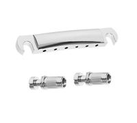 HIAKDOFT Metal Electric Guitar Roller Saddle Bridge Tailpiece Replacement Silver Bridge for Installation and String Tension Adjustment Compatible with Style Electric Guitars