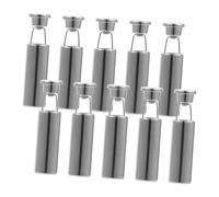 HIAKDOFT Metal Shoelace Tips Drawstring Buckle Parts 10pcs Medium Bright White Metal Aglets for DIY Shoestring Accessories Hats Sportswear Cord Ends Replacement