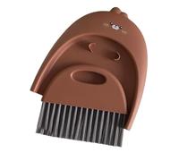 HIAKDOFT Mini Broom and Dustpan Set for Boys and Girls, Small Table Cleaning Brush and Dustpan Kit, Coffee Color, Creative Toy for Children’s Desktop Sweeping and Kindergarten Play