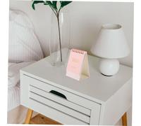 HIAKDOFT Mini Desk Calendar Pink Double Year Monthly Planner Coil Binding Flip Over Stand for Office Students Teachers Daily Scheduling and Desk Organization
