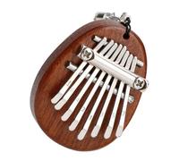 HIAKDOFT Mini Kalimba Piano 8-note Small Thumb Piano with Hanging Rope Wooden Lightweight Easy to Use and Carry Folk Instrument for Beginners and Music Lovers