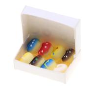 HIAKDOFT Miniature Donuts Dollhouse Food Realistic Dessert Models Vibrant Colors Lightweight Pretend Play Accessories for Micro Kitchen Decoration and Craft Projects