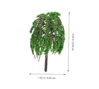 HIAKDOFT Miniature Fake Tree for DIY Scenery Model Fade-resistant Plastic Mini Garden Landscape Tree Ornament for Dollhouse and Micro Landscape Crafting