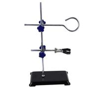 HIAKDOFT Miniature Iron Frame Laboratory Retort Stand with Stable Base Portable Support Platform for Chemistry and Physics Experiments Schools and Scientific Use
