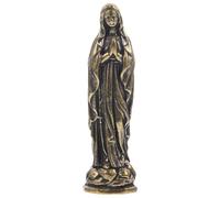 HIAKDOFT Miniature Mary Ornament Catholic Madonna Figurine Decorative Statuette for Home Office Mantel Peaceful Religious Adornment Gift for Catholicism Enthusiasts