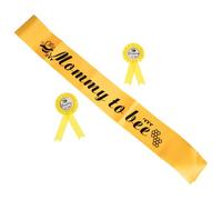 HIAKDOFT Mommy Sash and Daddy Corsage for Shower Photo Props Gentle Tear-Resistant Material with Cartoon Design Matching Maternity Belt for Gender Reveal and Pregnancy Celebration