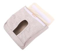 HIAKDOFT Multi-function Rabbit Feeder Bag for Guinea Pigs and Small Animals Hanging Slow Feeder with Pasture Grass Dispenser Encourages Exercise and Keeps Cage Clean Gray