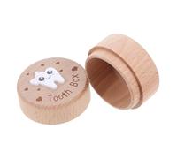 HIAKDOFT My First Tooth Box for Boys and Girls Wooden Tooth Fairy Keepsake Box Storage Space