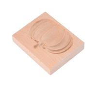 HIAKDOFT Natural Beech Wood Pumpkin Cookie Mold Embossing Thanksgiving Baking Stamp Easy Release Fall Harvest Holiday Biscuit for Beginners and DIY Fun