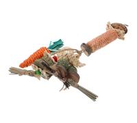 HIAKDOFT Natural Corn Chewing for Rabbits and Small Pets, Wooden Molar Snack for Bunny Teeth Care, Hanging Bite Treat for Hamsters and Guinea Pigs