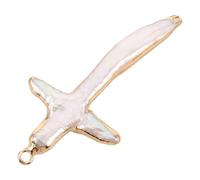 HIAKDOFT Natural Irregular Freshwater Pearl Cross Shape Charms for DIY Jewelry Making Unique Baroque Pendants for Bracelets Earrings Necklaces Faith Inspired Stylish Accessories