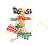 HIAKDOFT Natural Molar Grinding for Parakeets and Small Parrots Bird Chew Accessory for Cage Multi-functional Teeth Care and Entertainment for Cockatiels and Caged Birds