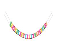 HIAKDOFT Natural Wood Chicken Ladder with Swing Perch for Coop Enrichment Rooster Balancing Plaything to Reduce Boredom for Hens Birds and Parrots Exploring and Pecking