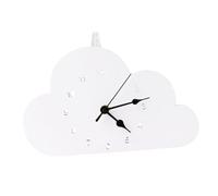 HIAKDOFT Nordic Style Cloud Shaped Desktop Clock White Hollow Numbers Creative Design Bedroom Table Clock for Home and Dorm Use