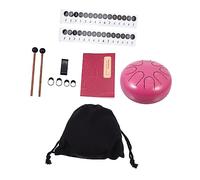 HIAKDOFT Note Portable Ethereal Steel Tongue Drum Pink Handpan for Meditation Yoga Music Education Practical Gift Choice for Beginners and Adults