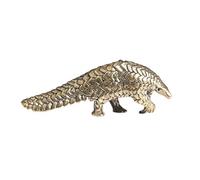 HIAKDOFT Office Desktop Decor Decorative Brass Pangolin Retro Style Stable Design Fine Workmanship Golden Brass Creative Simple Pangolin Shaped Ornament for Home