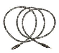 HIAKDOFT Optical Audio Cable Square to Round Fiber Digital Soundbar Cord with High Signal Resolution and Protective Connector for Home Theater