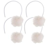 HIAKDOFT Pack of 4 Cat Tree Hanging Ball with Bells, Plush Replacement Accessories for Cat Scratching Posts and Activity