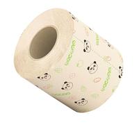 HIAKDOFT Panda Printed Bamboo Toilet Paper Roll Fade Resistant Cute Pattern Durable Soft Tissue for Bathrooms Funny Decorative Toilet Roll with Fine Texture
