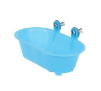 HIAKDOFT Parrot Bathing Tub with Bottom Mirror Small Bird Bathtub for Parakeets Munia and Small Birds Fun Shower Pool Accessory for Cage