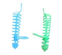 HIAKDOFT Parrot Foraging Basket Toy with Stand Rack 2pcs, Indoor Outdoor Multi-purpose Fruit Feeding Basket for Pet Birds, Blue and Green Foraging Feeder for Parrots