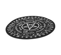 HIAKDOFT Pentagram Rubber Divination Mat Board with Alphabet and Numbers Astrology Pendulum Surface for Meditation and Table Centerpiece