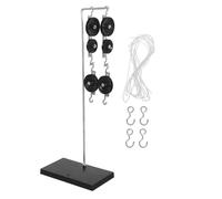 HIAKDOFT Physics Pulley Block with Sturdy Support Base for Teaching Lightweight Portable Pulley System Kit for Middle School Science Experiments and Outdoor Physics Demonstrations